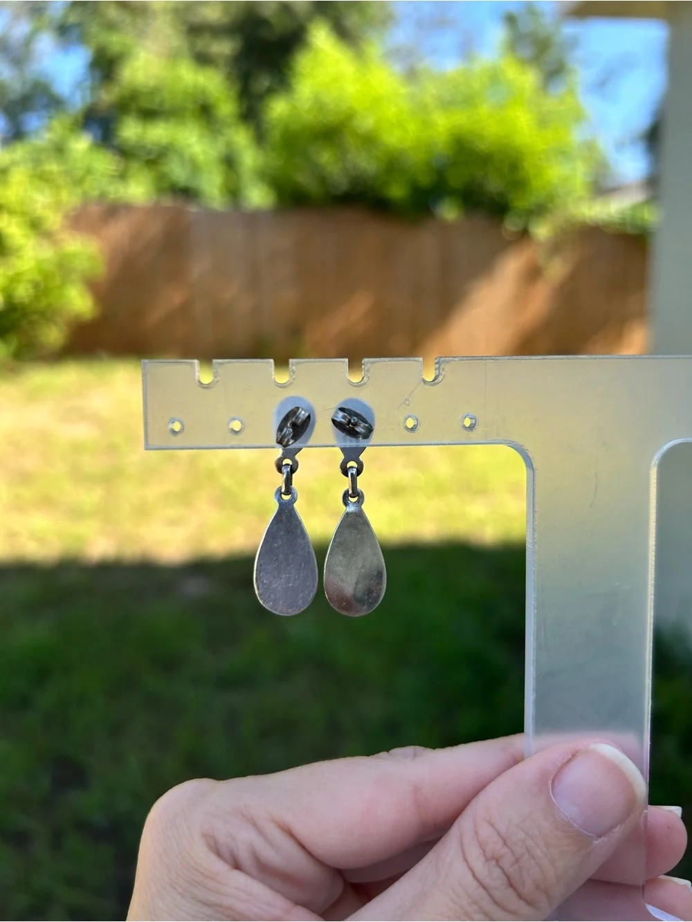 925 Sterling Silver Earrings with Natural Larimar – Clip-on Backs